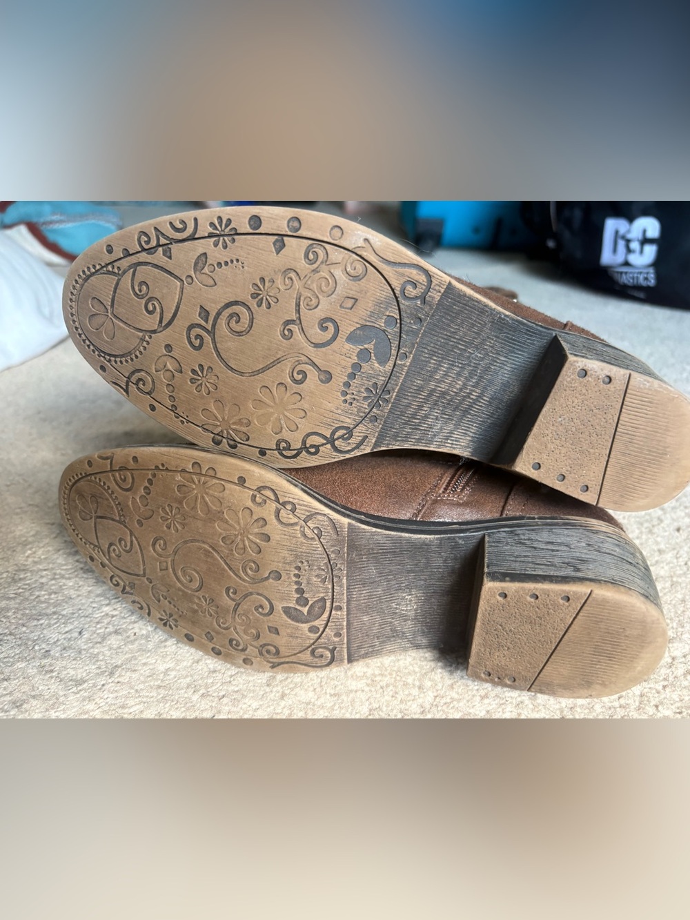 Brown Boots with Decorative Lace Up